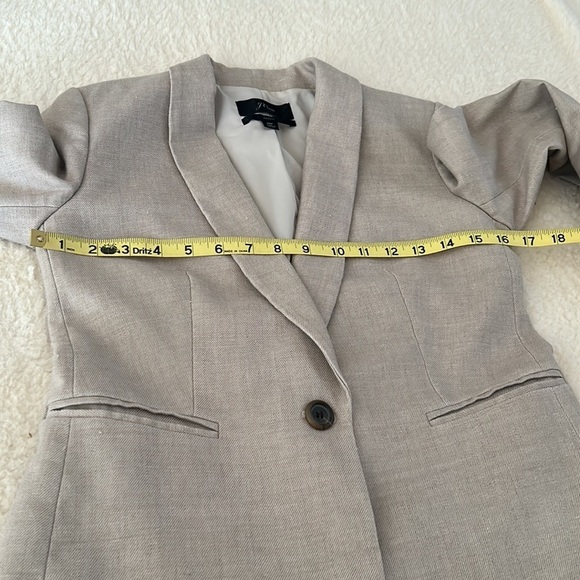 J Crew Parke Linen Blend Jacket Flax Color Size 0P - Picture 8 of 8